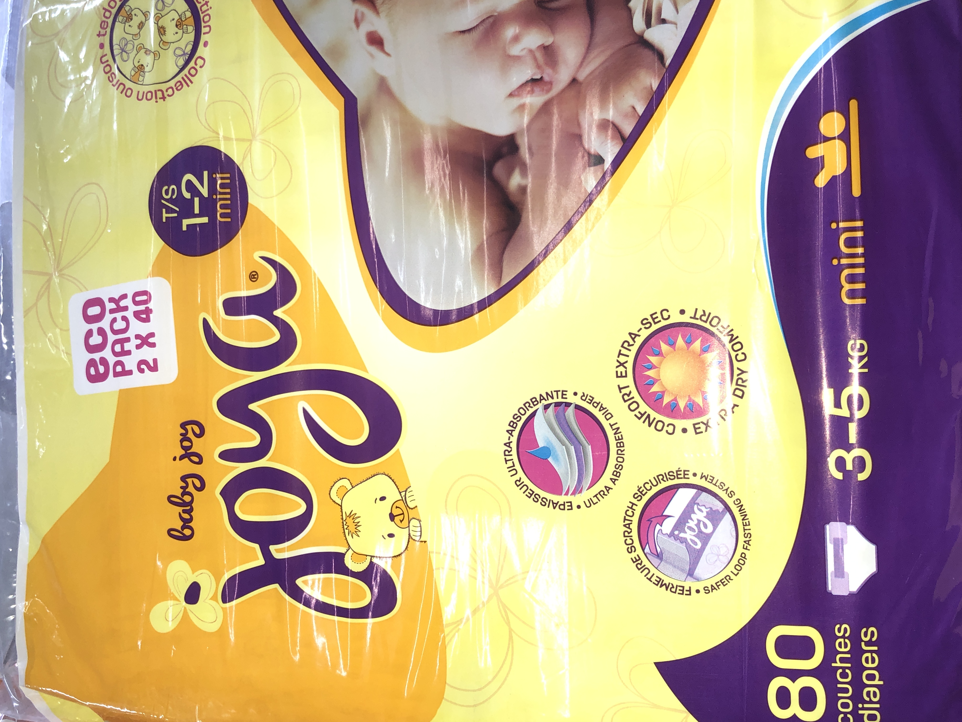 Couche jumbo joya 3-5kg 80pcs