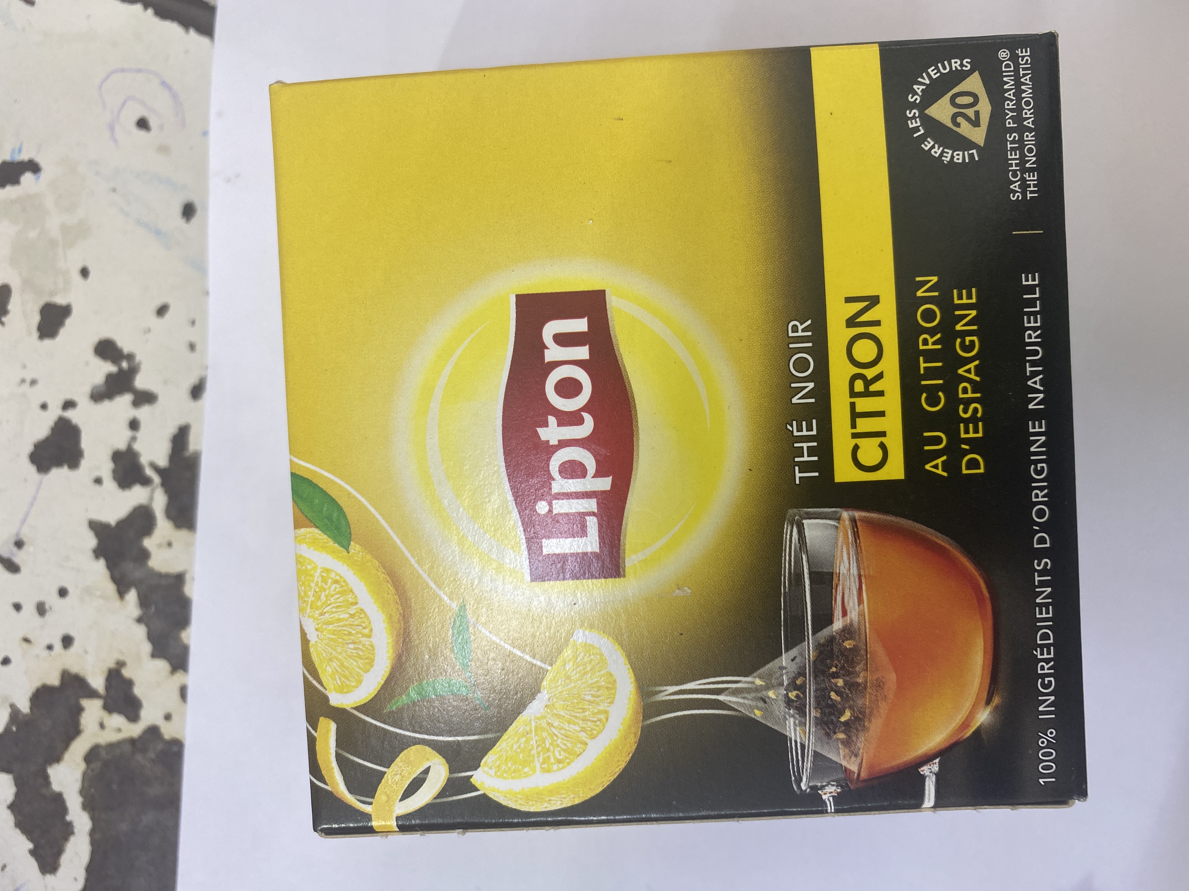 Lipton noir citron 20schts